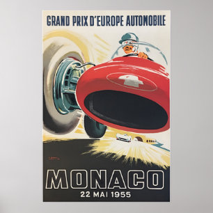 Monaco Poster Racecar Art Grand Prix Painting Race