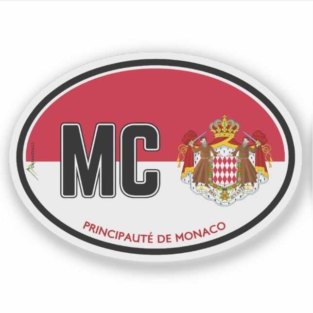 MONACO Principate de Monaco 01 Sticker (Front)