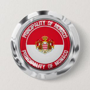 Monaco Round Emblem 7.5 Cm Round Badge
