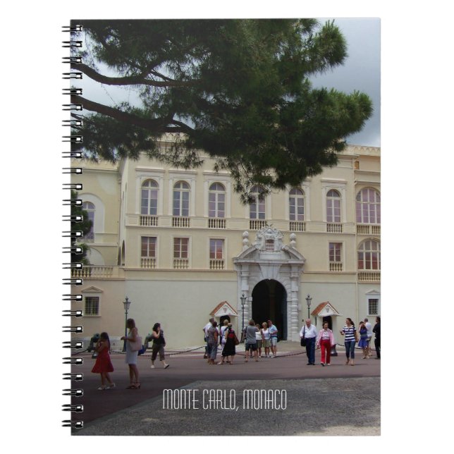 Monaco Royal Palace in Monte Carlo Travel Souvenir Spiral Notebook (Front)