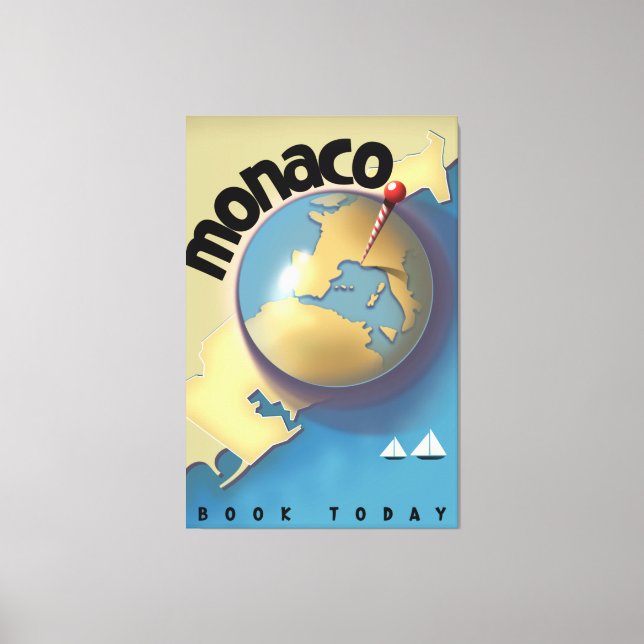 Monaco Travel poster  Canvas Print (Front)