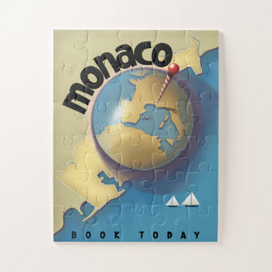 Monaco Travel poster  Jigsaw Puzzle