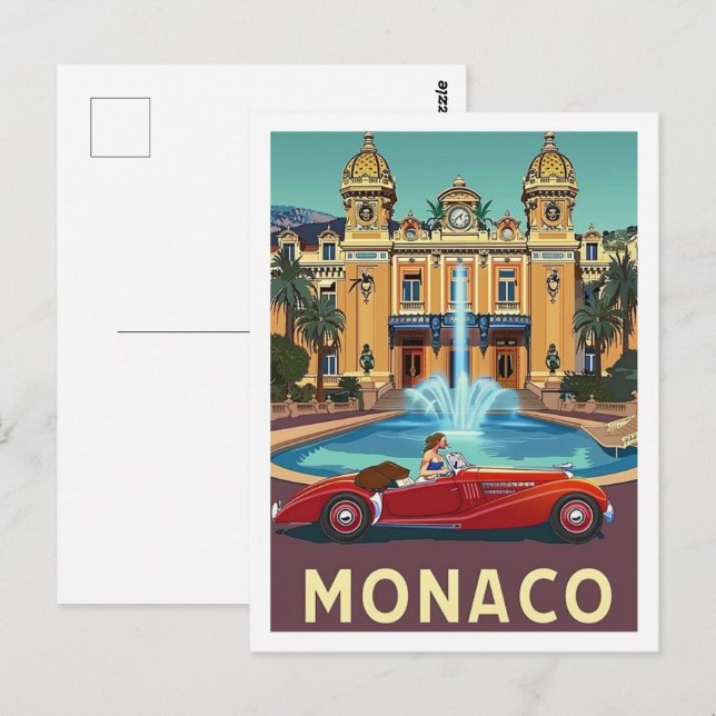Monaco Vintage Famous Travel Place Postcard (Front/Back)