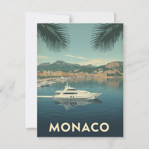 Monaco Yacht Harbour Travel Postcard