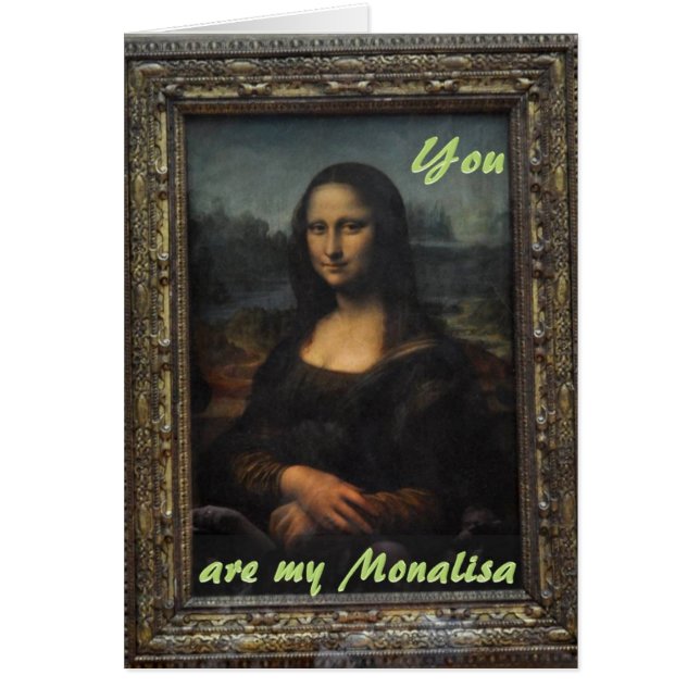 Monalisa Mona Lisa Valentine Anniversary Love Card (Front)