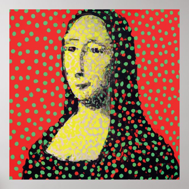 Monalisa Pop Dot Art Poster (Front)