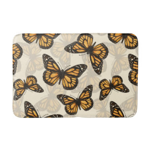 Monarch butterfles bath mat