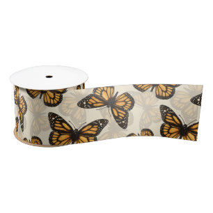 Monarch butterfles satin ribbon