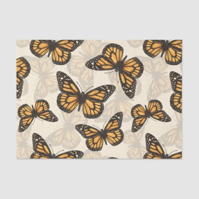 Monarch butterfles tissue paper (Front)