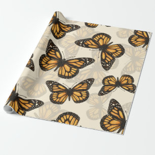 Monarch butterfles wrapping paper