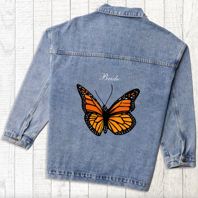 Monarch Butterflies Blue Ombre Denim Jacket (Creator Uploaded)