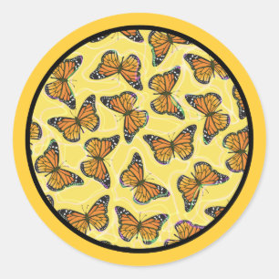 MONARCH BUTTERFLIES CLASSIC ROUND STICKER