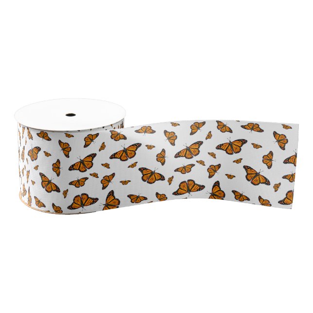 Monarch butterflies grosgrain ribbon (Spool)