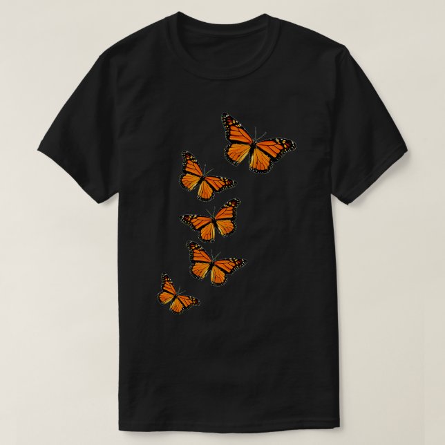 Monarch Butterflies Inspirational Nature Lovers  T-Shirt (Design Front)