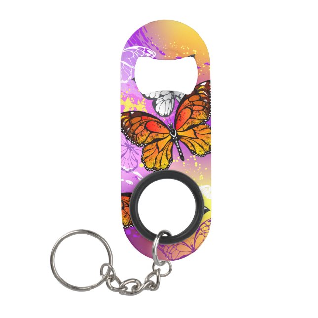 Monarch Butterflies on Purple Background (Front)