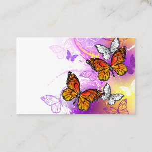 Monarch Butterflies on Purple Background Appointment Card