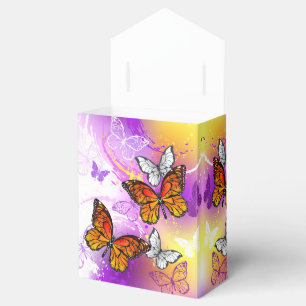 Monarch Butterflies on Purple Background Favour Box