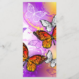 Monarch Butterflies on Purple Background Menu