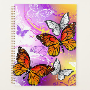 Monarch Butterflies on Purple Background Planner