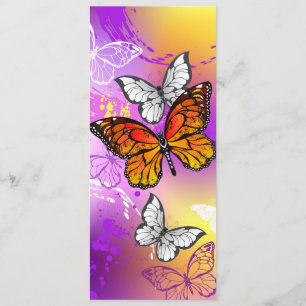 Monarch Butterflies on Purple Background Programme