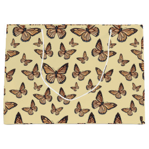 Monarch Butterflies on Yellow Large Gift Bag