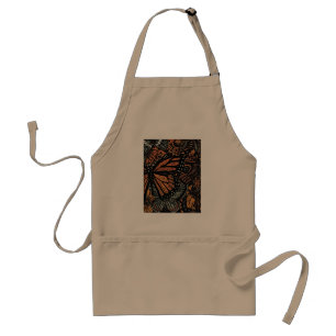 Monarch Butterflies orange and black graphic pic A Standard Apron