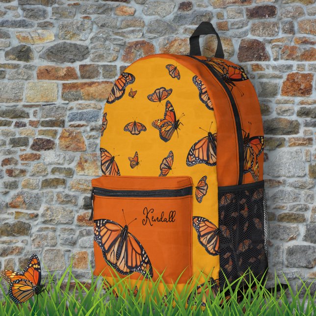 Monarch Butterflies Personalised Printed Backpack (Creator Uploaded)
