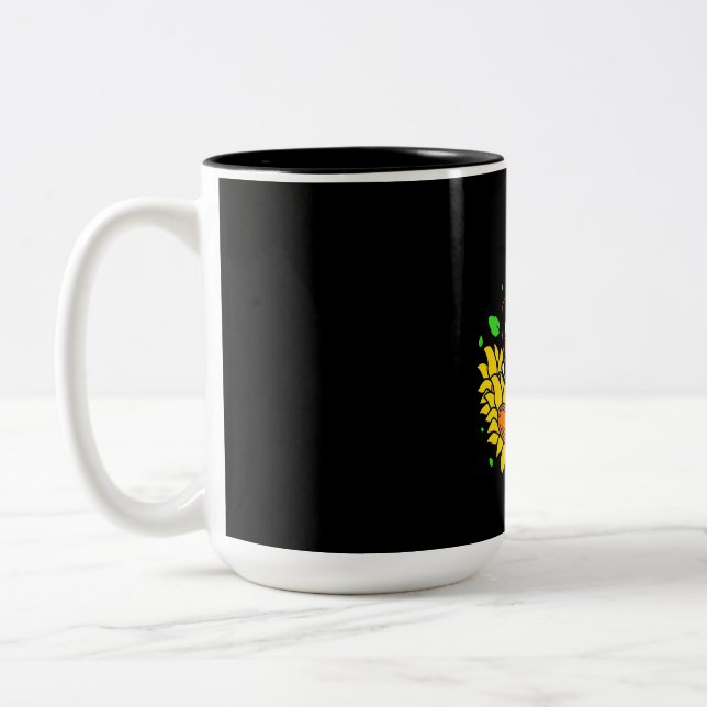 Monarch Butterflies Two-Tone Coffee Mug (Left)