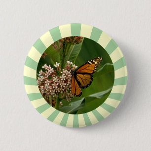 Monarch Butterfly 6 Cm Round Badge
