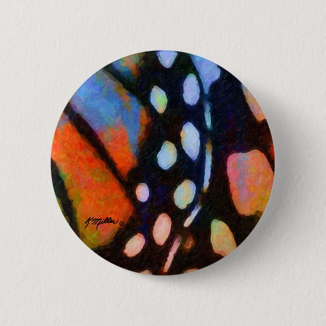 Monarch Butterfly 6 Cm Round Badge (Front)