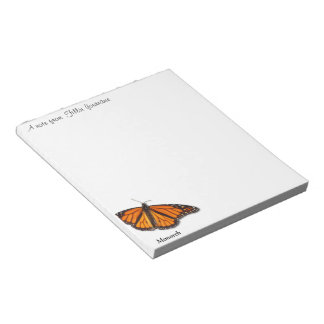 Monarch Butterfly "A note from..." notepad