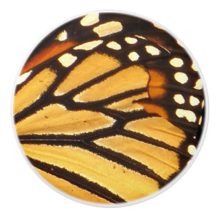 Monarch Butterfly Abstract Ceramic Knob