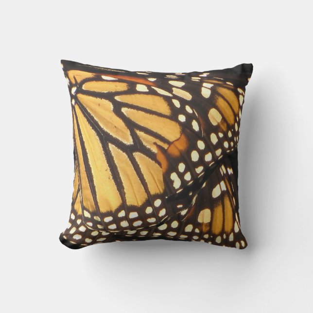 Monarch Butterfly Abstract Outdoor Pillow (Front)