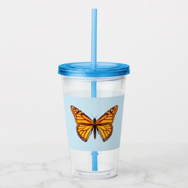 Monarch Butterfly Acrylic Tumbler (Front)