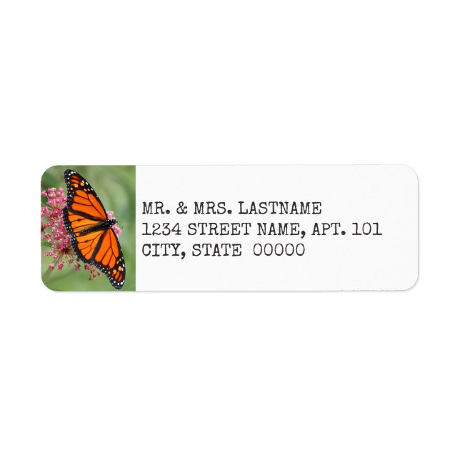 Monarch Butterfly Address Labels (Front)