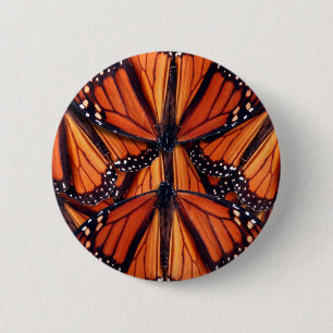 monarch butterfly art 6 cm round badge