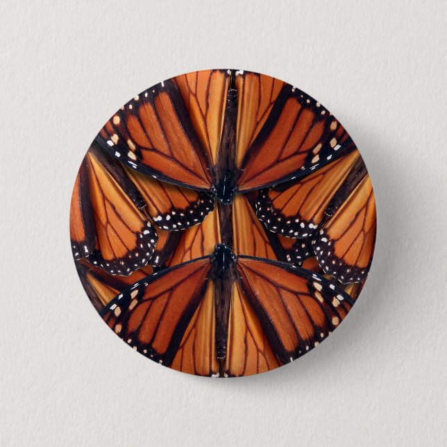 monarch butterfly art 6 cm round badge (Front)