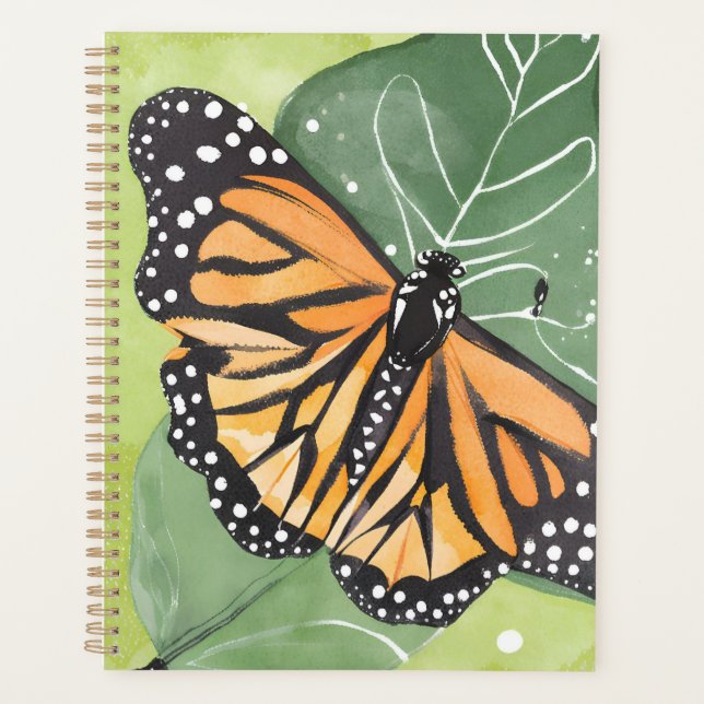 Monarch Butterfly | Beautiful Watercolor Planner (Front)