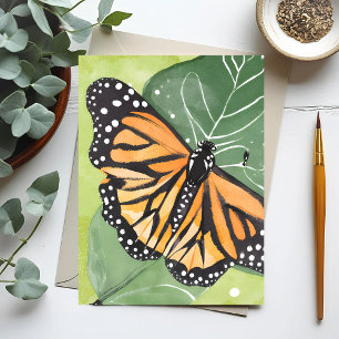 Monarch Butterfly Beautiful Watercolor Postcard
