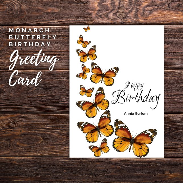 Monarch Butterfly Birthday Card (Monarch Butterfly Birthday)