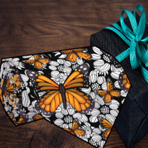 Monarch Butterfly Butterflies Flowers Floral Neck  Tie
