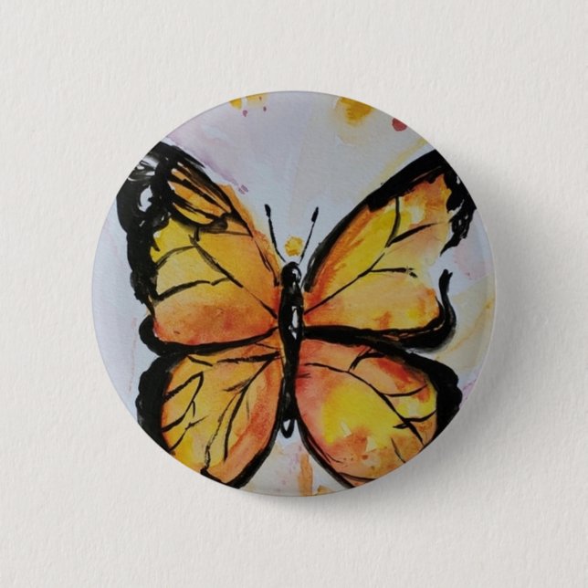 Monarch Butterfly Button (Front)