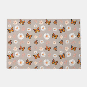 Monarch butterfly carpet doormat