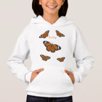 Monarch butterfly cartoon illustration