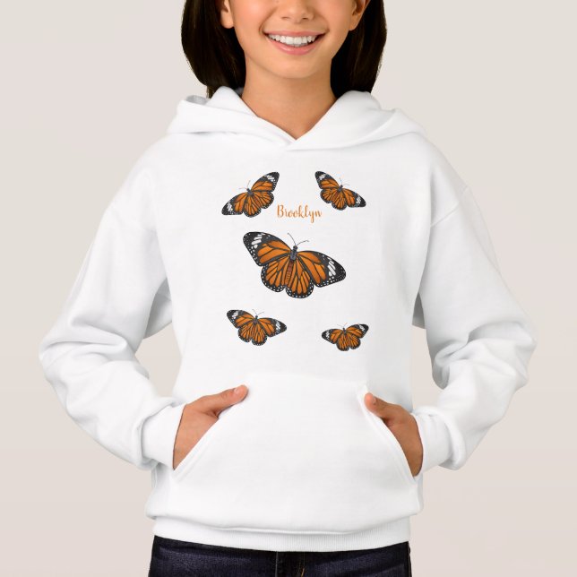 Monarch butterfly cartoon illustration (Front)