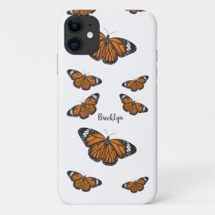 Monarch butterfly cartoon illustration Case-Mate iPhone case