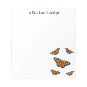 Monarch butterfly cartoon illustration  notepad