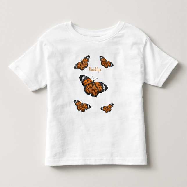Monarch butterfly cartoon illustration  toddler T-Shirt (Front)