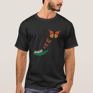 Monarch Butterfly Caterpillar Metamorphosis Long S T-Shirt