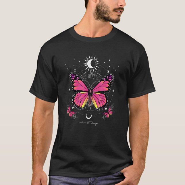Monarch Butterfly Celestial Butterfly Sun Moon Pha T-Shirt (Front)
